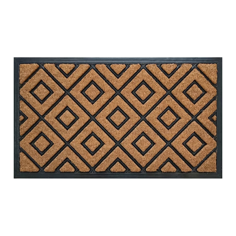 Solemate 23-4052 Embossed Diamond Outdoor Front Doormat 40x70cm Rubber