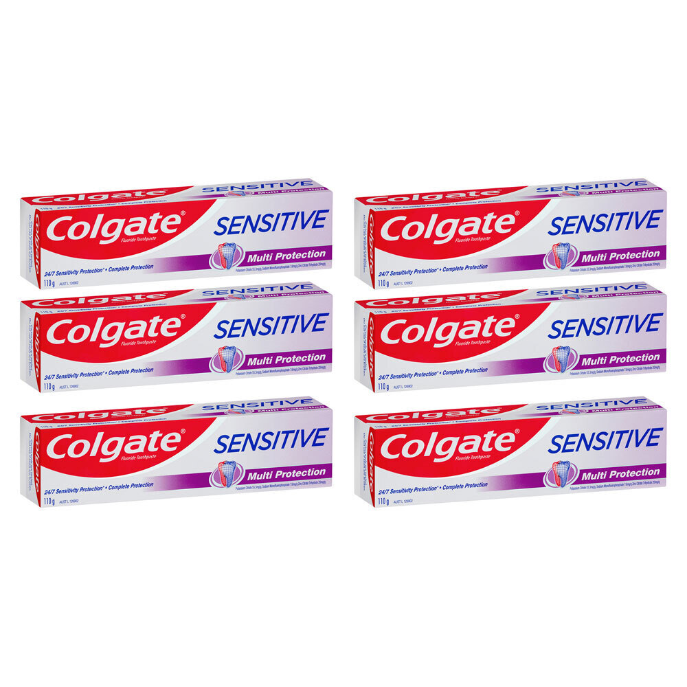 6x Colgate 110g Sensitive Fluoride Toothpaste Multi Protection Dental Oral Care