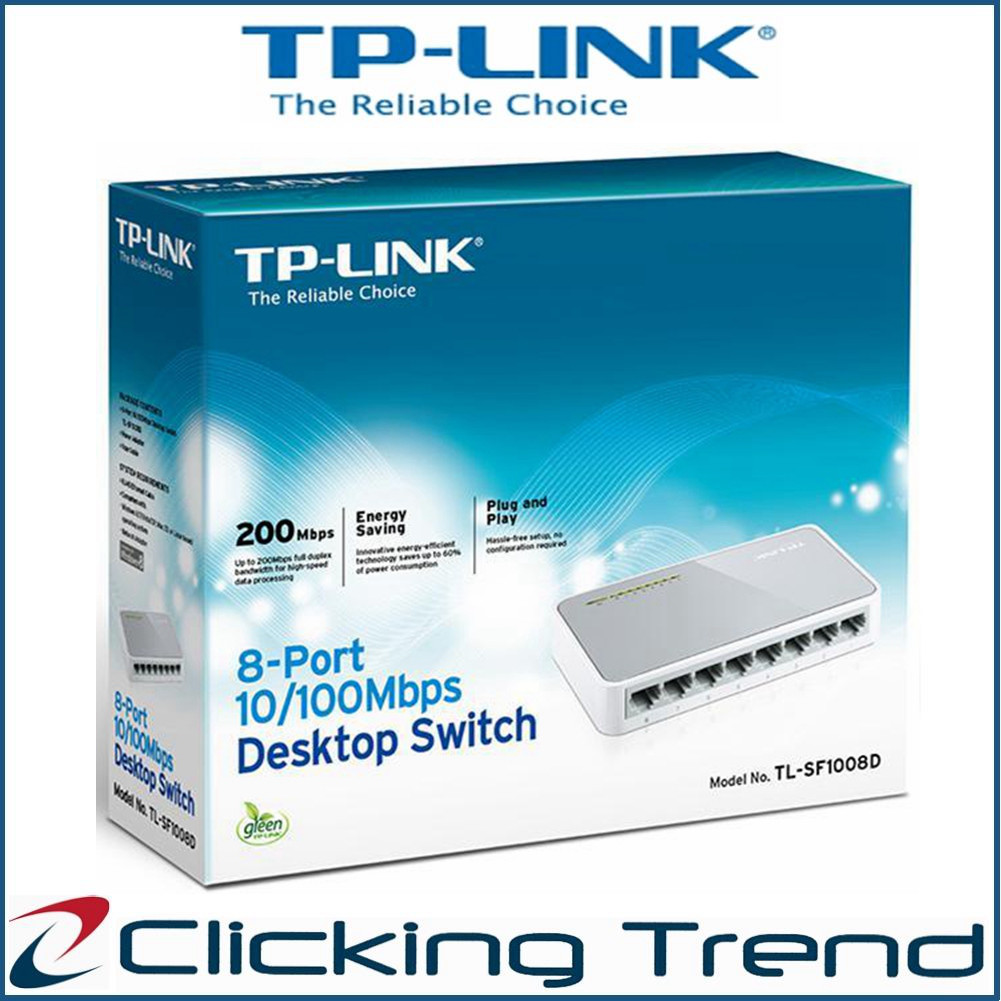 TP-Link TL-SF1008D 8-Port Ethernet Desktop Network Switch Standalone