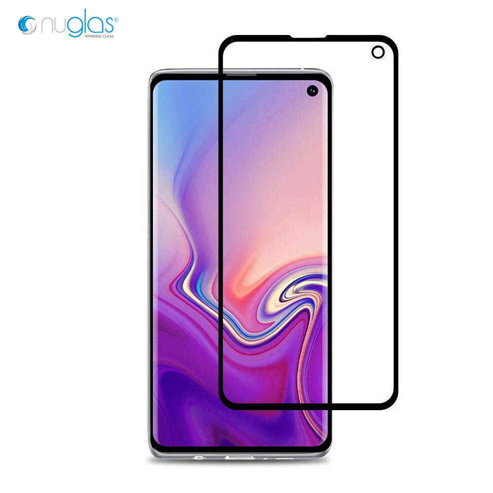 Nuglas Samsung Galaxy S10e Full Cover Tempered Glass Screen Protector Black