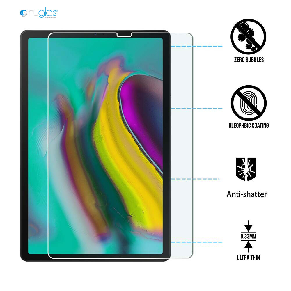 Nuglas Galaxy Tab S5e Tempered Glass Screen Protector Crystal Clear Protection