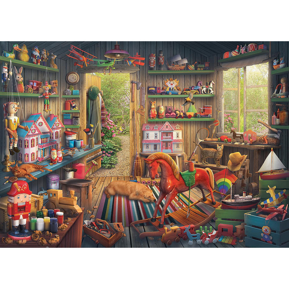 Ravensburger 1000pc Nostalgic Toys Themed Jigsaw Puzzle Family Set Wood
