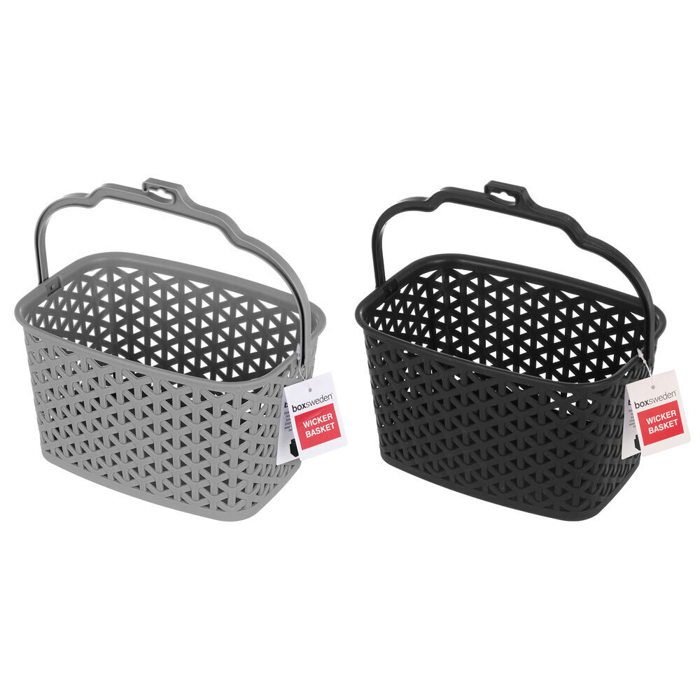2x Boxsweden Peg Basket Storage Holder/Organiser Hook Hanging Plastic 22 cm