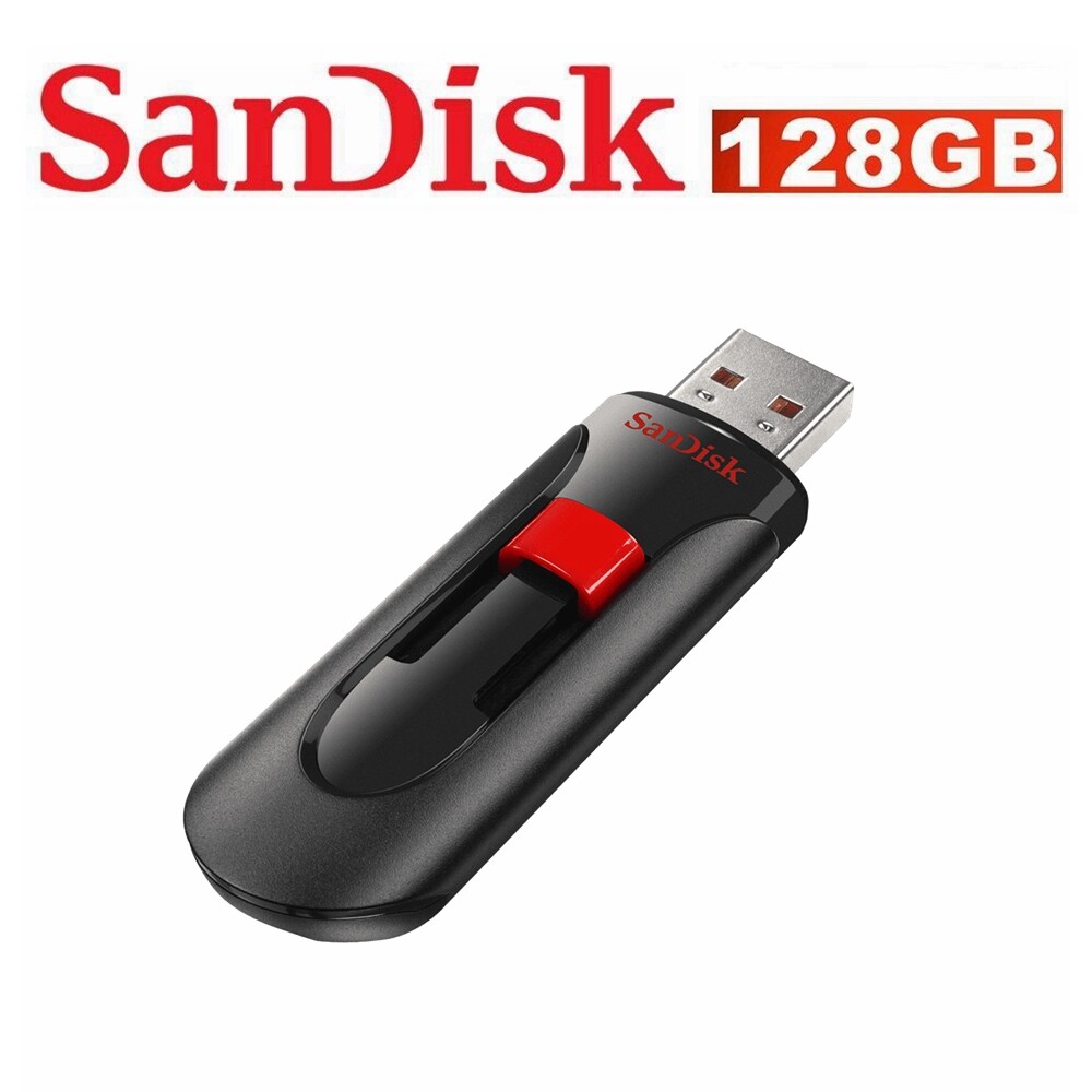 SanDisk CruzerGlide CZ60 128GB USB 2.0 Flash Drive Memory Stick PC Mac