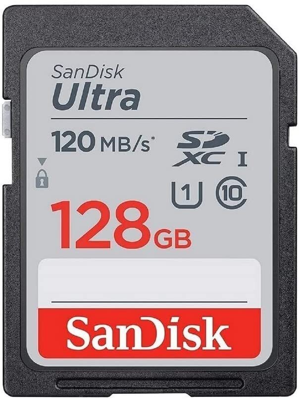 SanDisk 128GB Ultra SDHC UHS-I SDXC Memory Card 120MB/s C10 U1