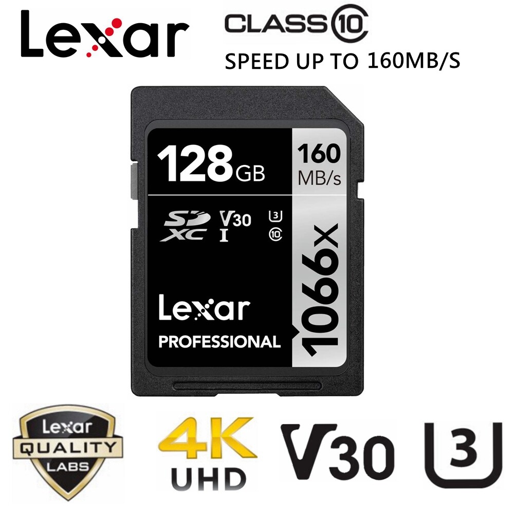 Lexar Professional 1066x128GB SDXC UHS-I 160MB/s SD Card DSLR Cameras