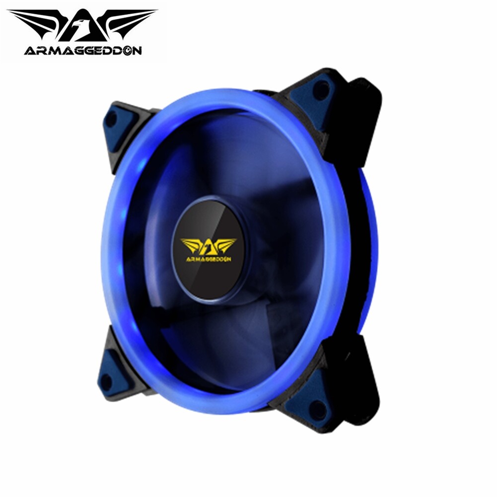 Armaggeddon Azure Dual Saber Gaming PC Case Cooling Fan Blue LED 120mm
