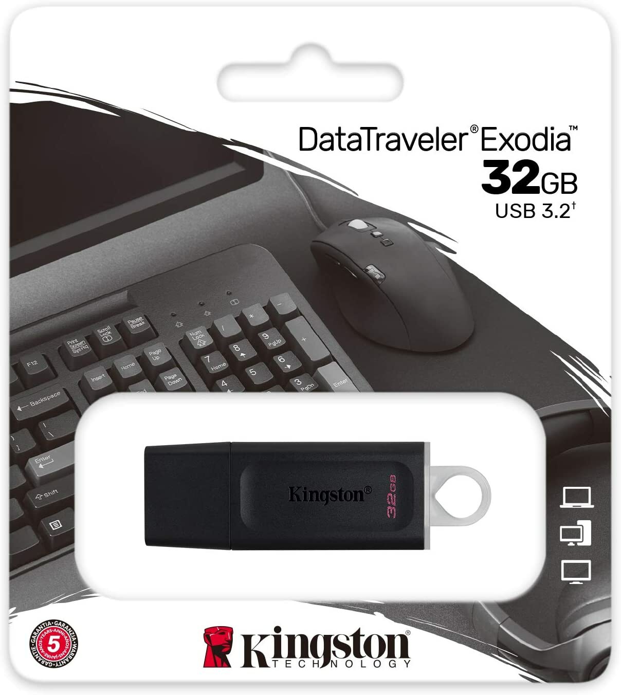 Kingston DataTraveler Exodia 3.2 USB Flash Drive 32GB DTX/32GB White