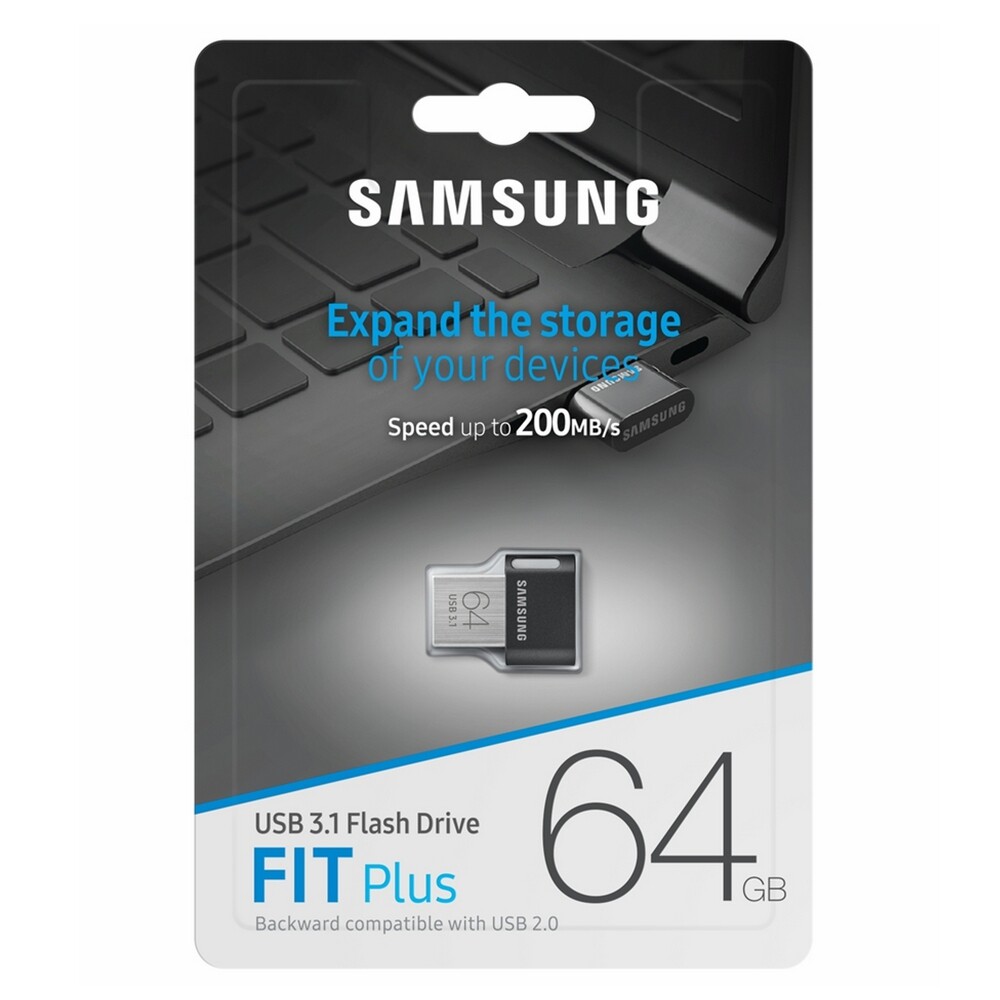 Samsung Fit Plus USB 3.1 Flash Drive 64GB MUF-64AB Waterproof 200Mb/s