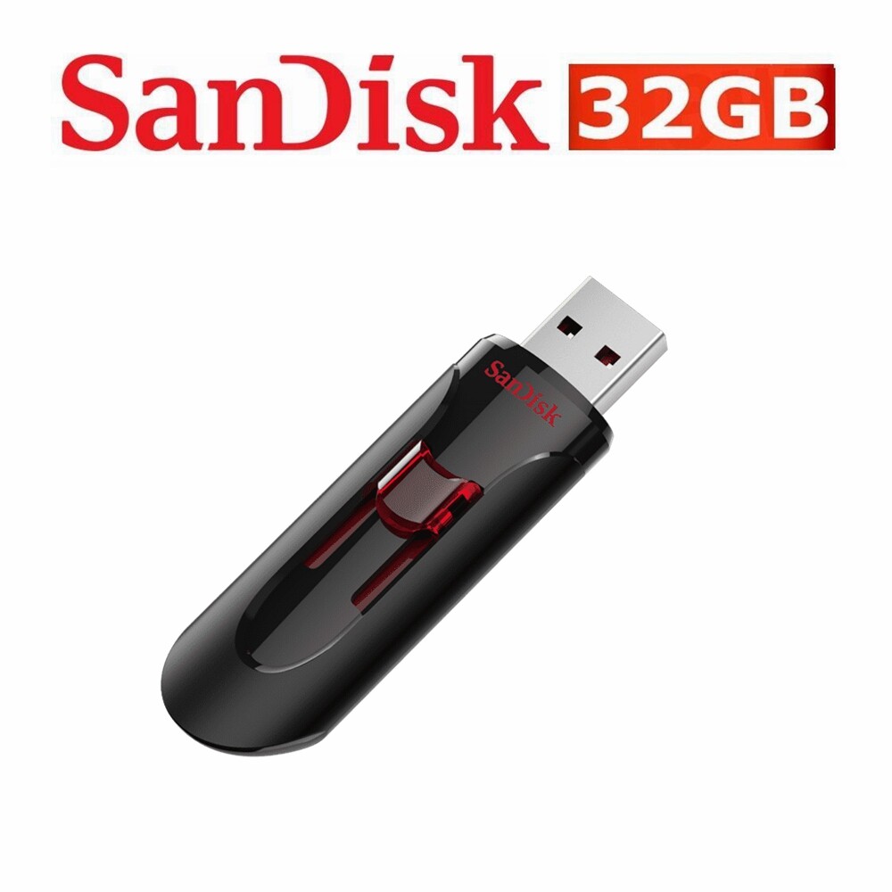 SanDisk Cruzer Glide CZ600 32GB USB 3.0 Flash Drive Memory Stick Black