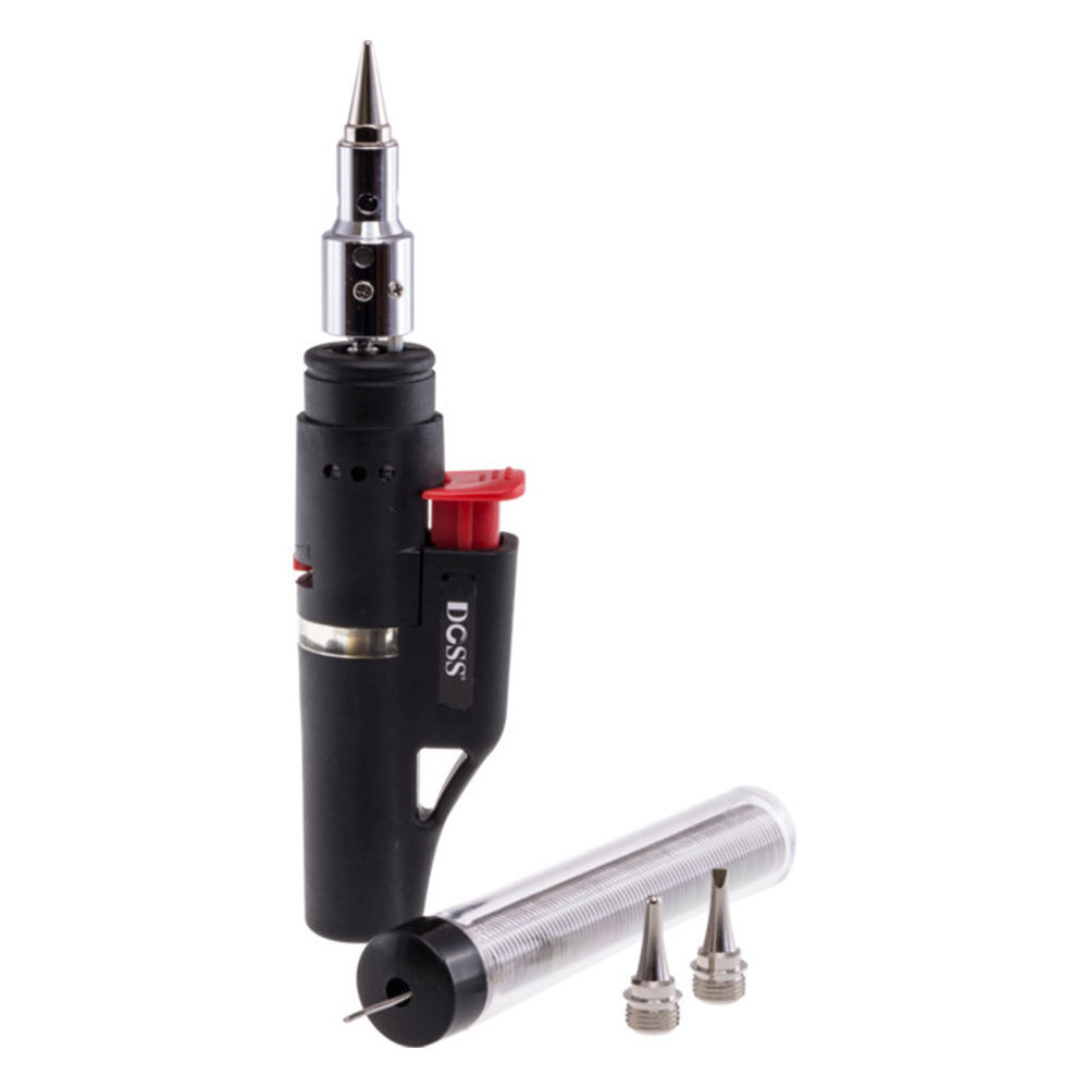 DOSS GS2K 2 In 1 Portable Gas Soldering Iron Kit w/ Solder/Hot Air Blower