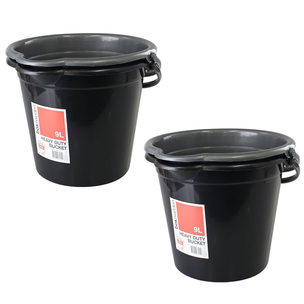 4x BOXSWEDEN Heavy Duty Cleaning Bucket 9L Water Storage Container Spout