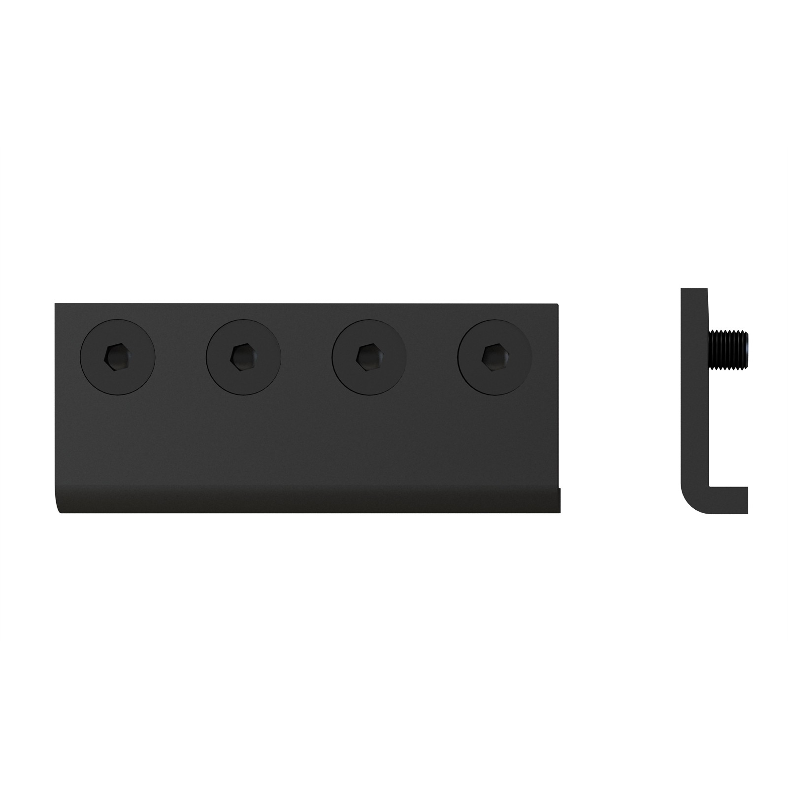Rolltrak Matte Black Barn Door Track Joiner