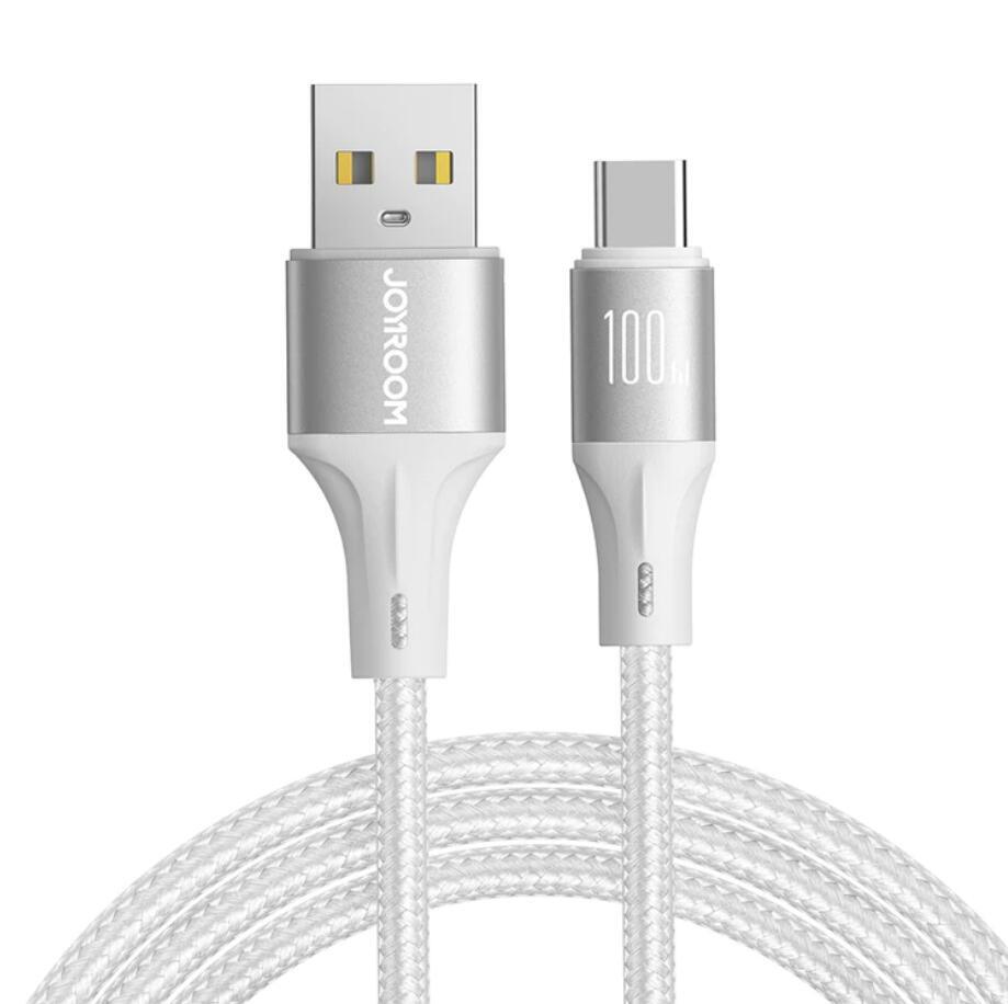 Joyroom Phone Cable USB-A to Type-C 3M 100W Super Fast Charge Data White