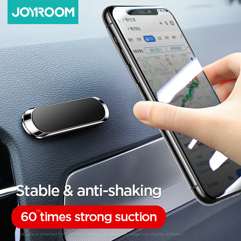 Joyroom Car Phone Holder Metal Magnetic Suction Compact Dark Grey For All Phones