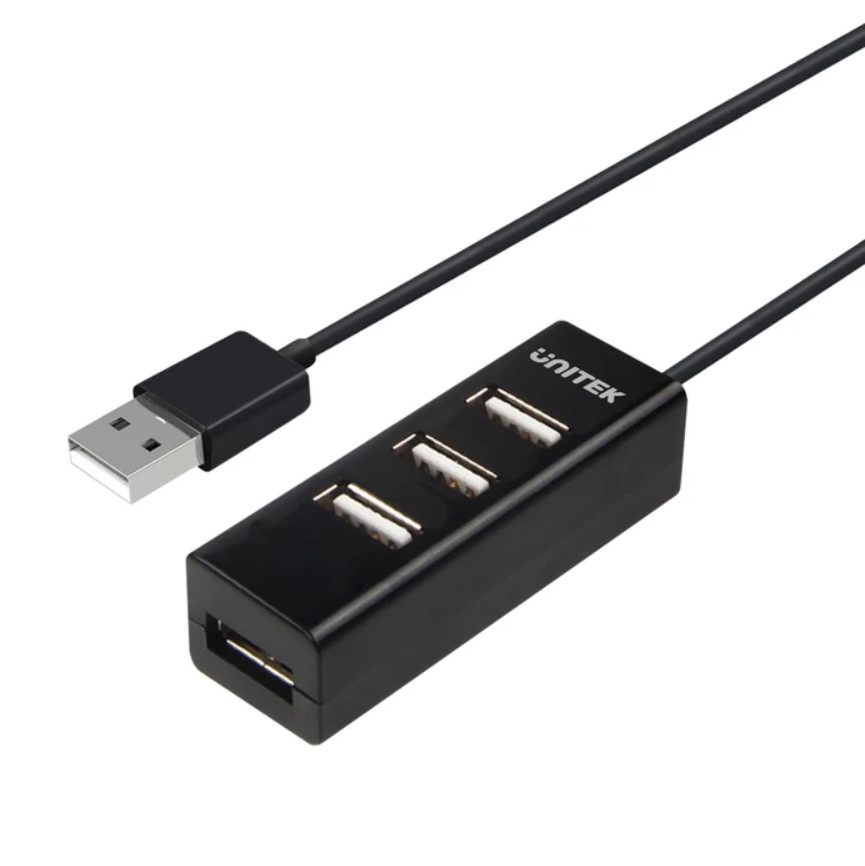 Unitek Y-2140 USB Hub 4 Port USB 2.0 Compact Expansion Splitter 80 cm