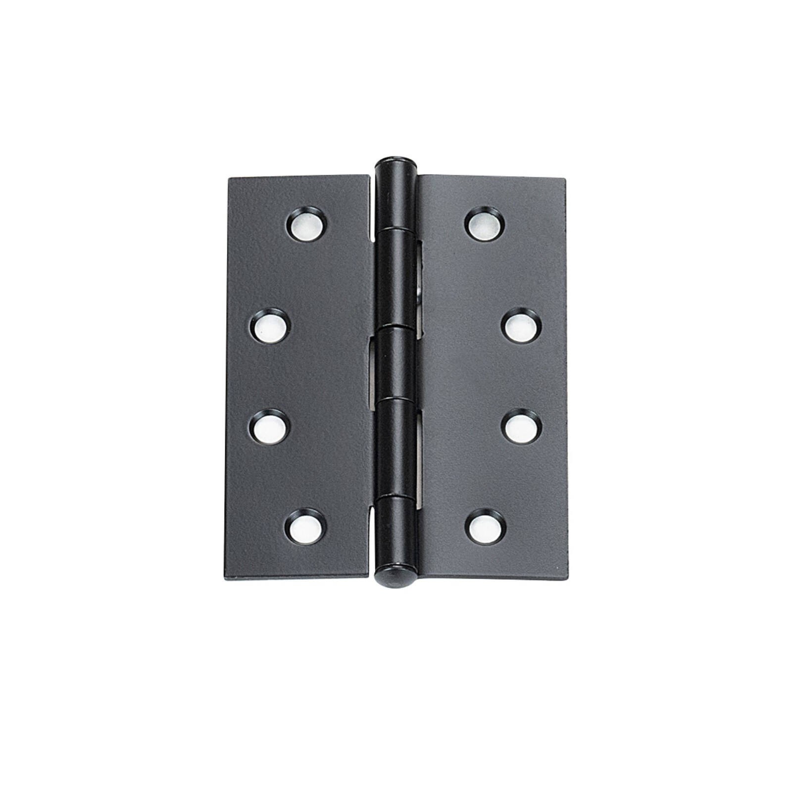 Delf 100mm Black Fixed Pin Butt Hinge - 12 pieces