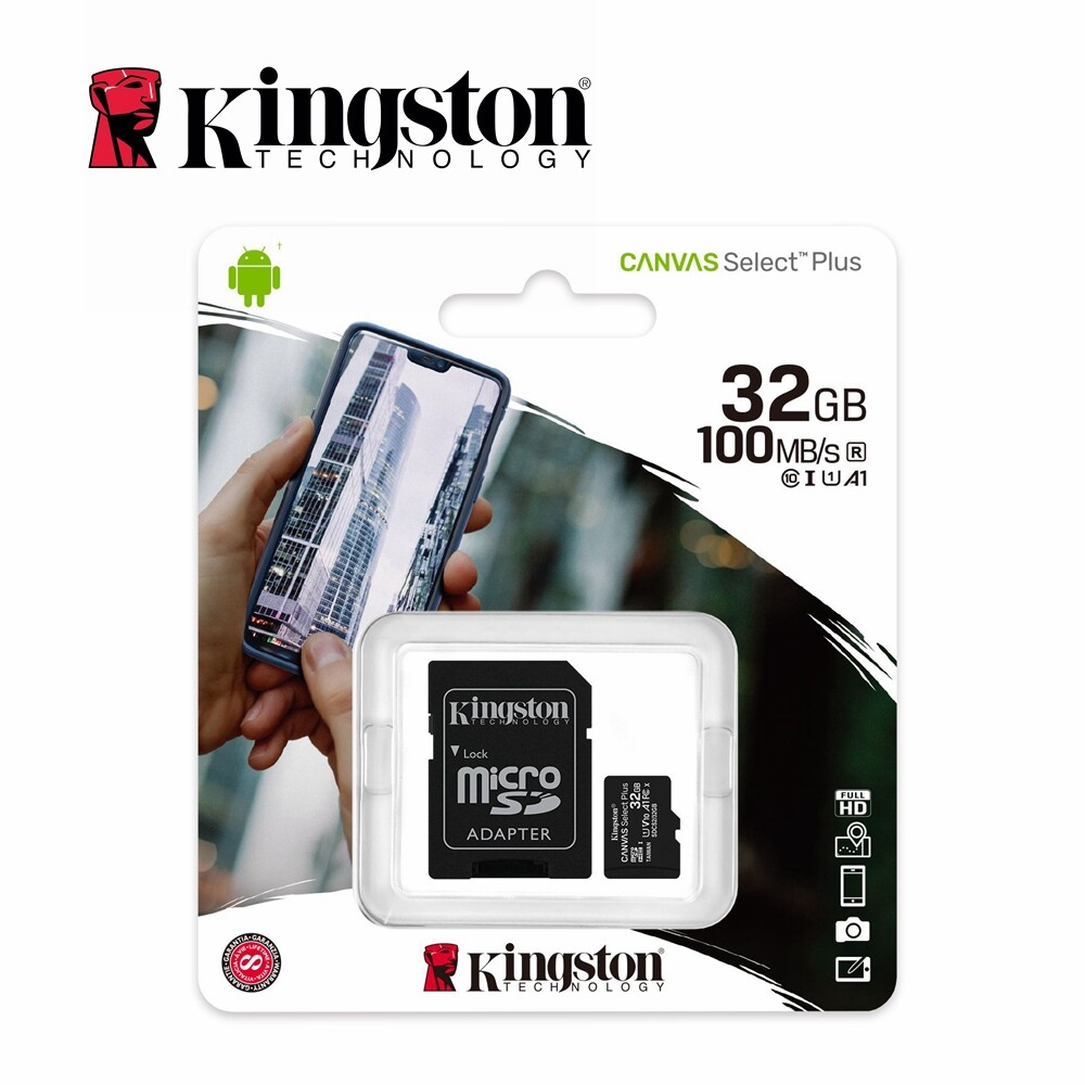 Kingston Canvas Select Plus 32GB MicroSD SDHC Class 10 100Mb/s Android Tablet