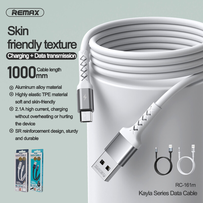 REMAX Kayla Series Micro USB Data Fast Charging Phone Cable 2.1A White