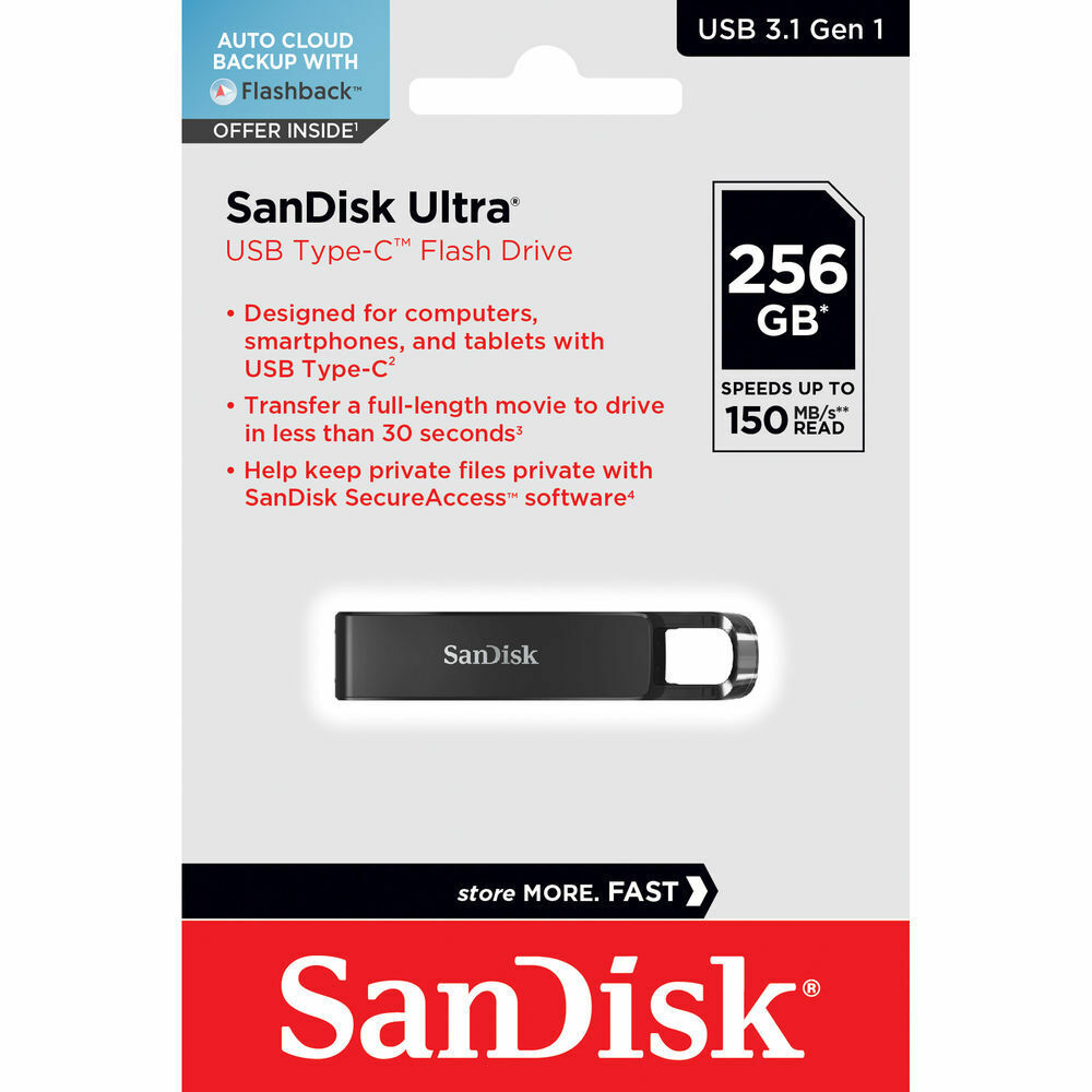 SanDisk Ultra 256GB Type-C USB Flash Drive Memory Stick SDCZ460-256G