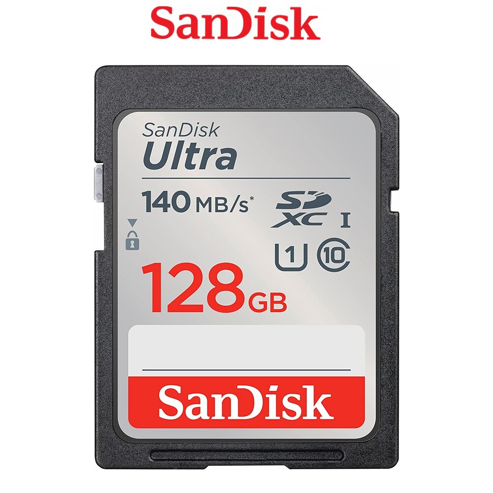 SanDisk Ultra 128GB SDXC UHS-I Memory Card 140MB/s C10 U1 SDSDUNB-128G