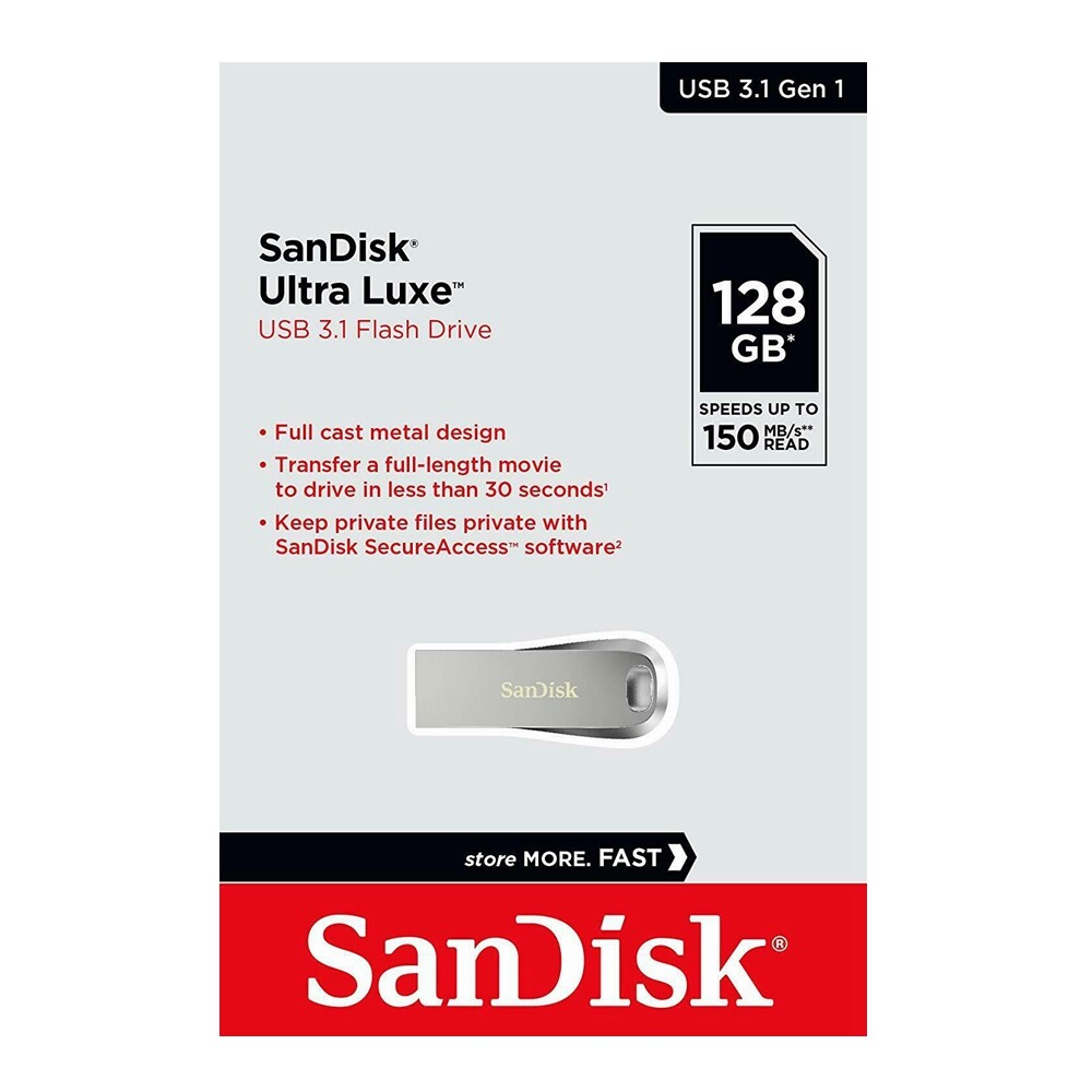 SanDisk UltraLuxe CZ74 128GB USB 3.1 Flash Drive SDCZ74-128G PC Mac