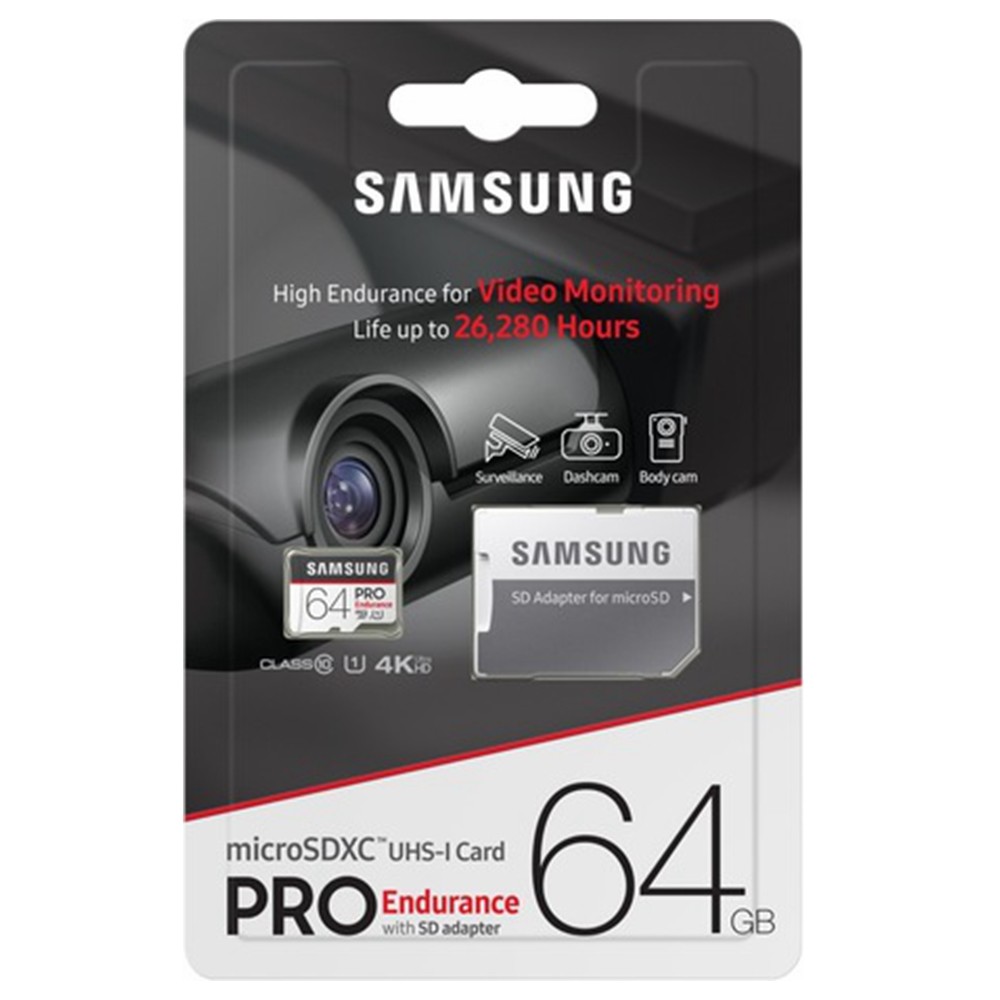 Samsung Pro Endurance 64GB Micro SD Card SDXC UHS-I Class 10 DashCam