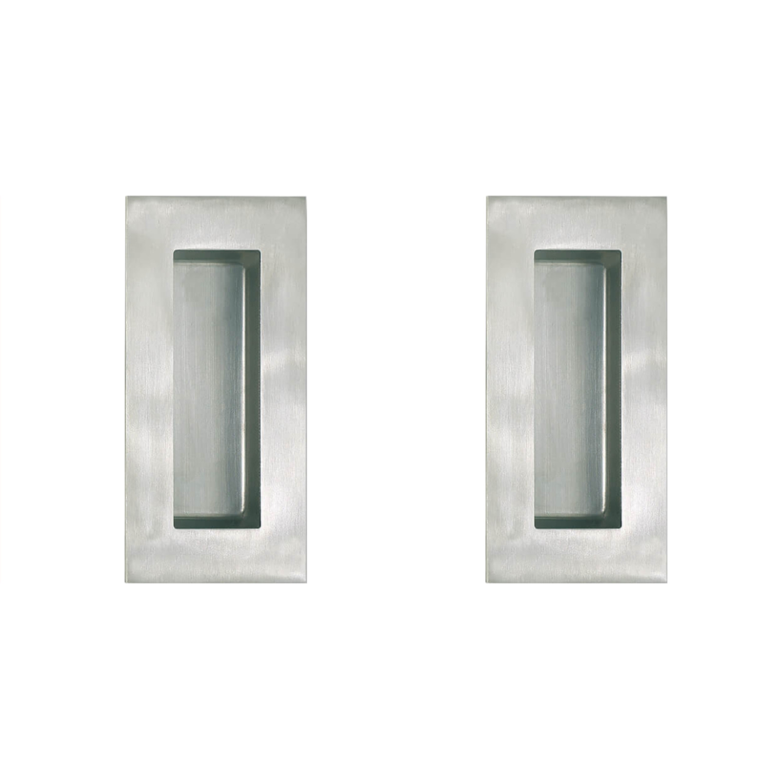 Delf 102mm Stainless Steel Square Flush Pull - 2 pieces