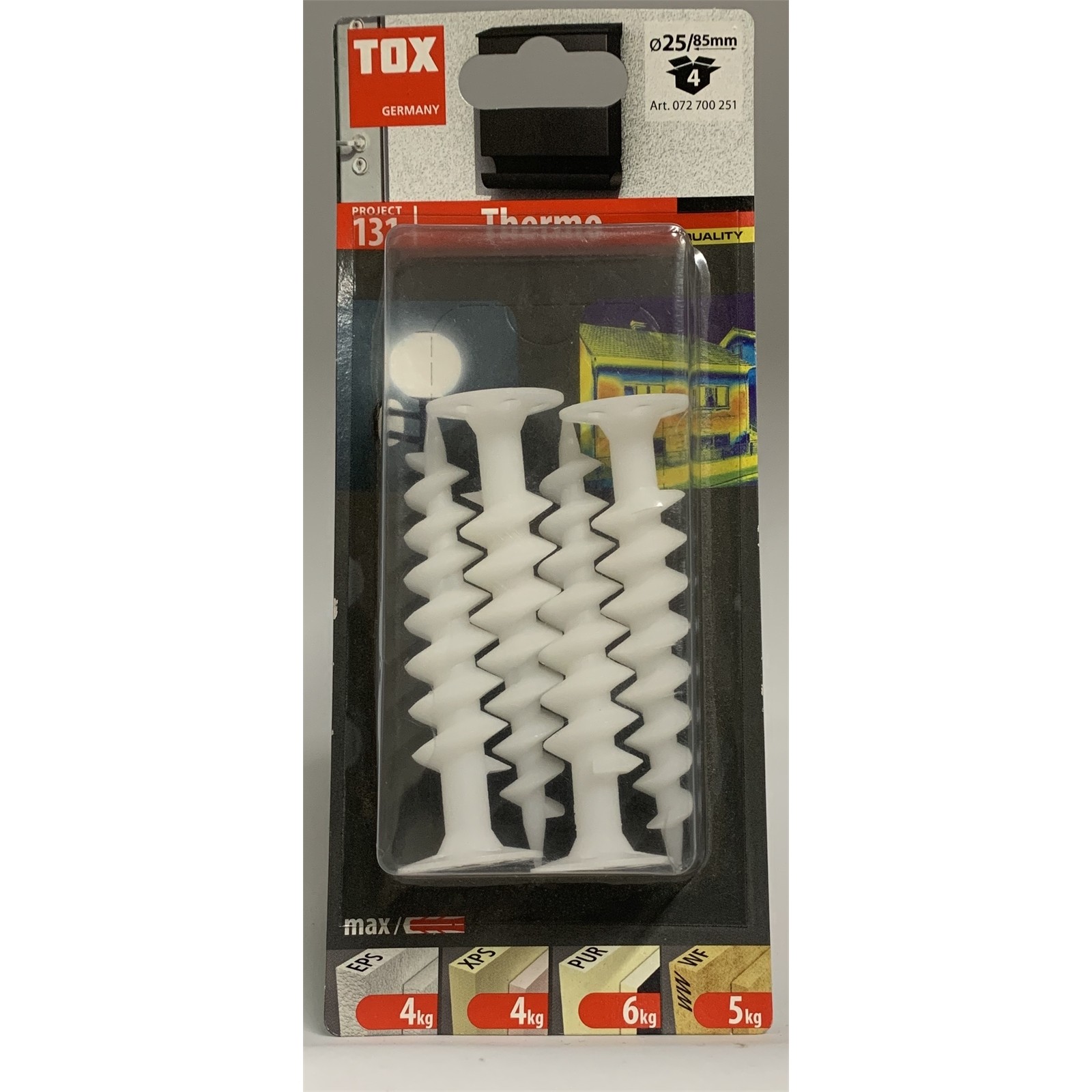 Tox Fasteners 85mm Styromate - 4 pieces
