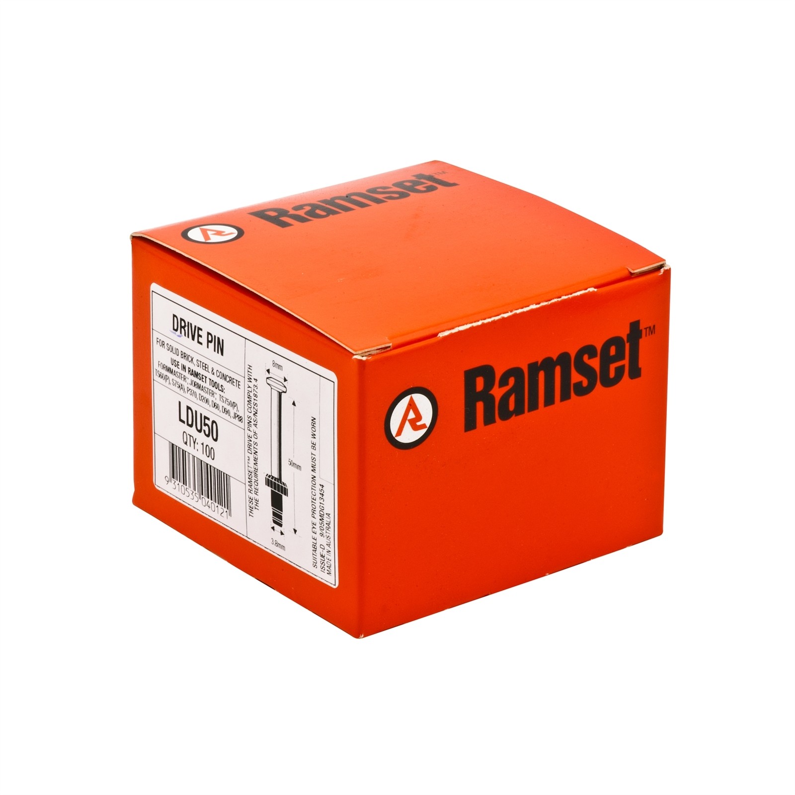 Ramset 3.8 x 50mm Nail Gun Drive Pins - 100 pieces