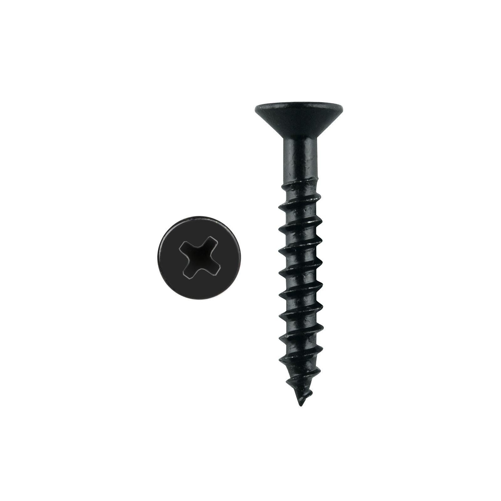 Pinnacle 4.0 x 25mm Black Countersunk Timber Screw 2 pcs