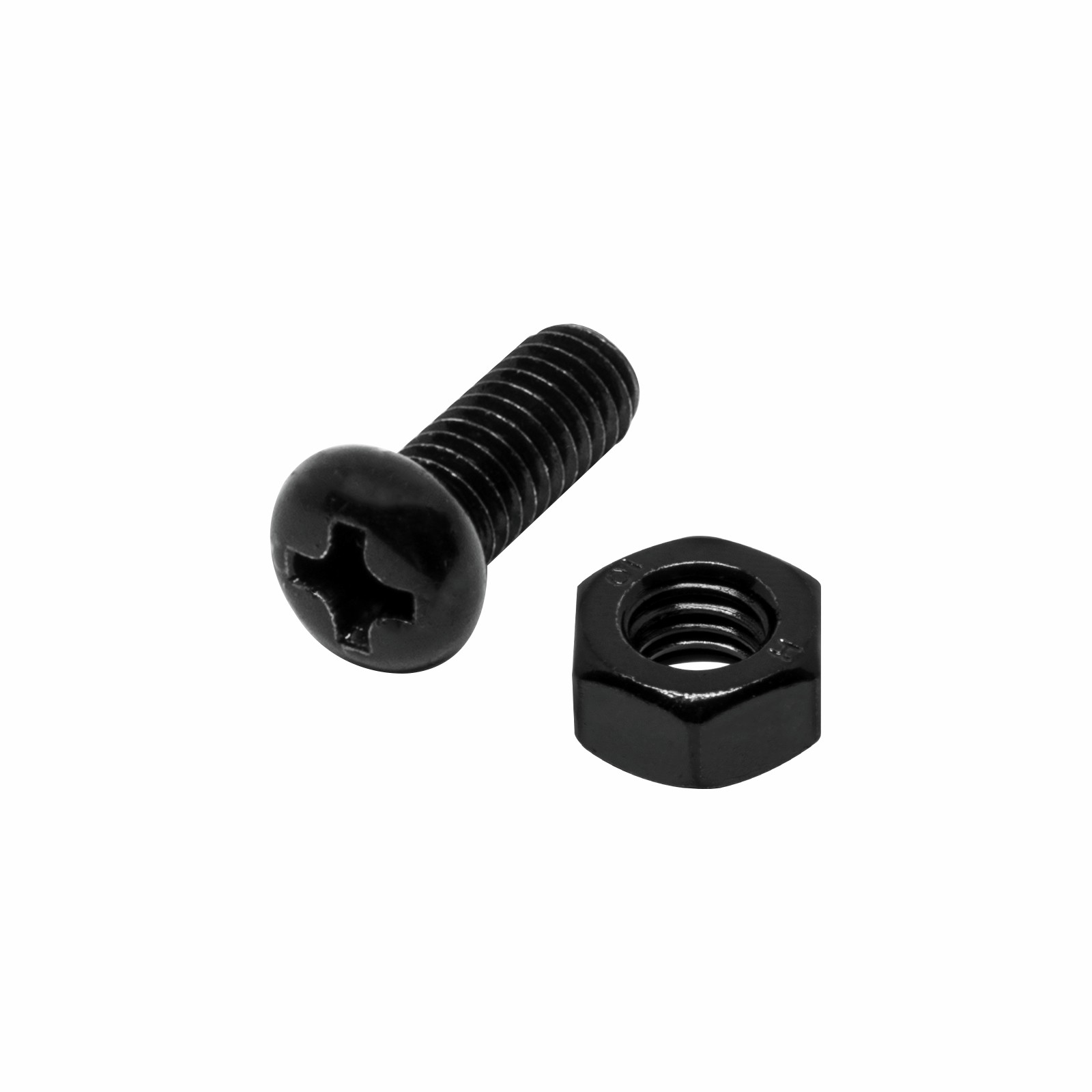 Pinnacle M5 x 16mm Black Ruspert® Round Head Bolts And Nuts 4 pcs