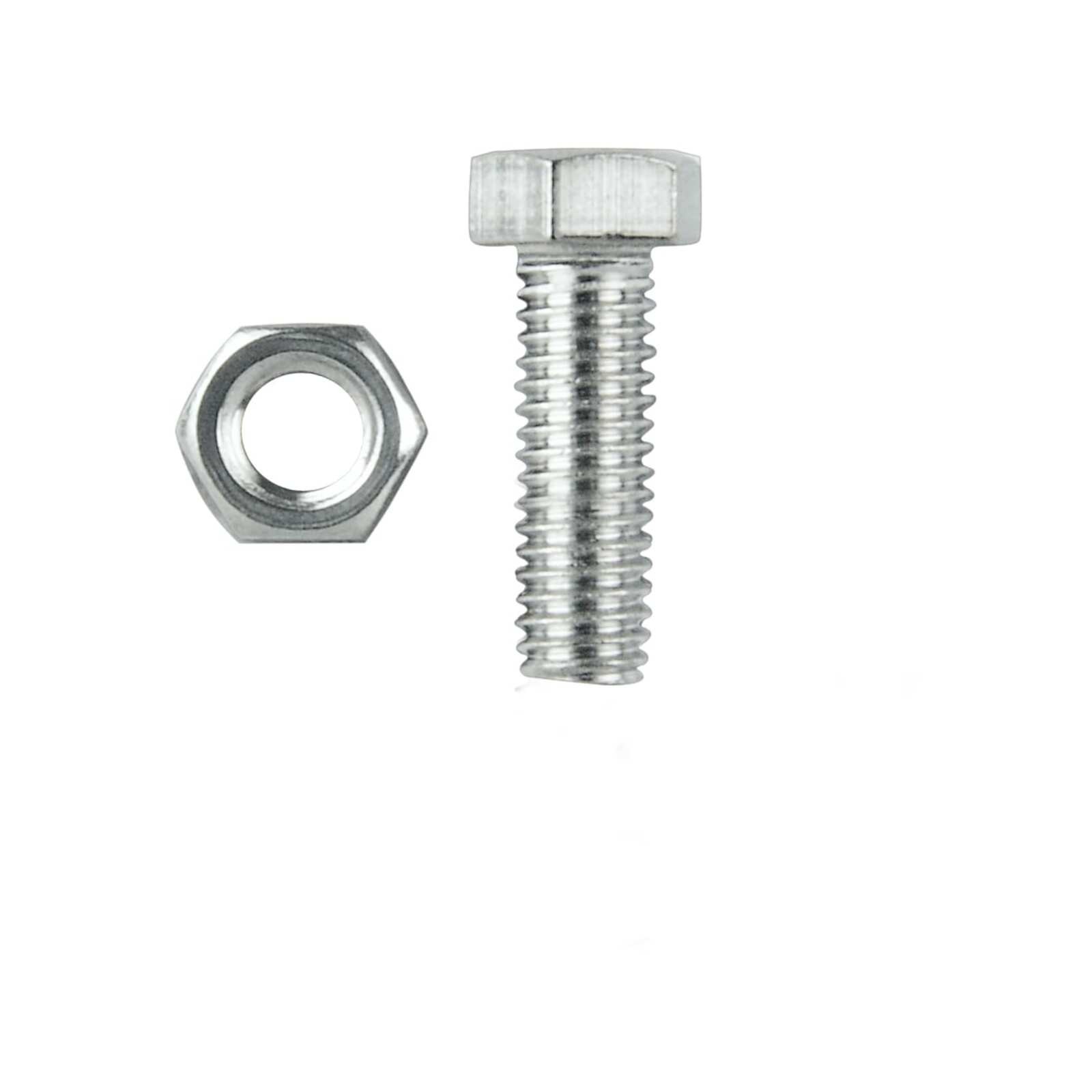 Pinnacle M10 x 20mm Stainless Steel Hex Head Bolts And Nuts - 4 pieces