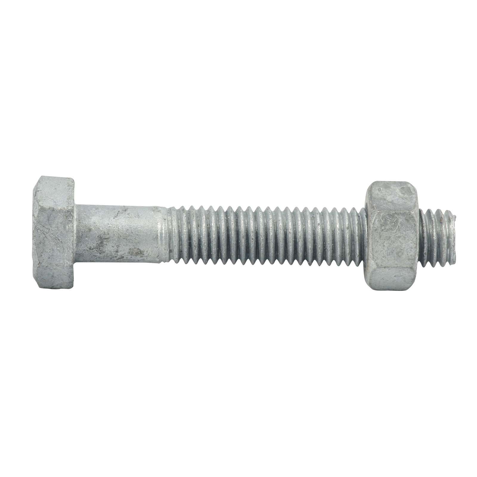 Zenith M8 x 50mm Hot Dipped Galvanised Hex Head Bolt And Nut 10 pcs