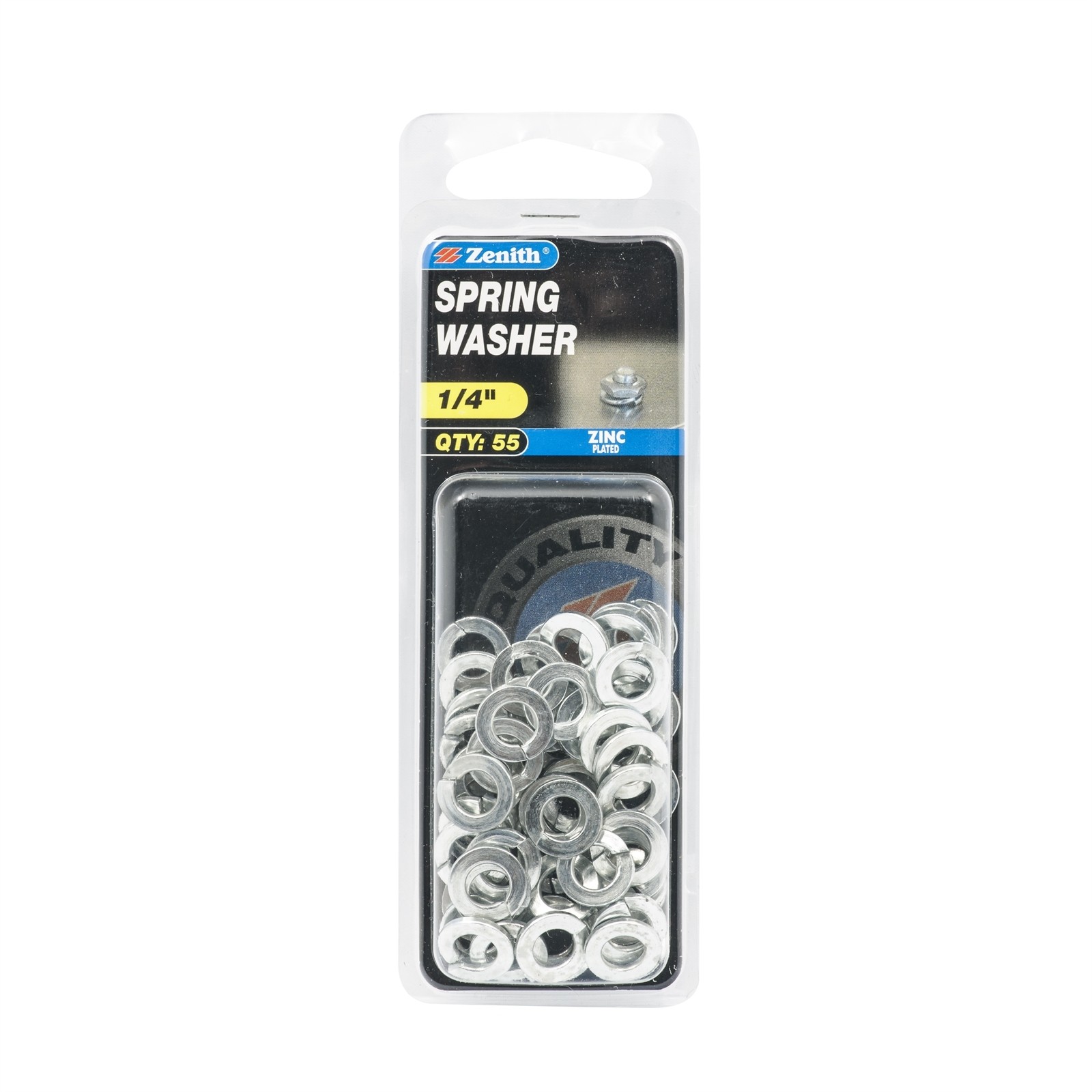 Zenith 1/4" Zinc Plated Spring Washer 2 pcs