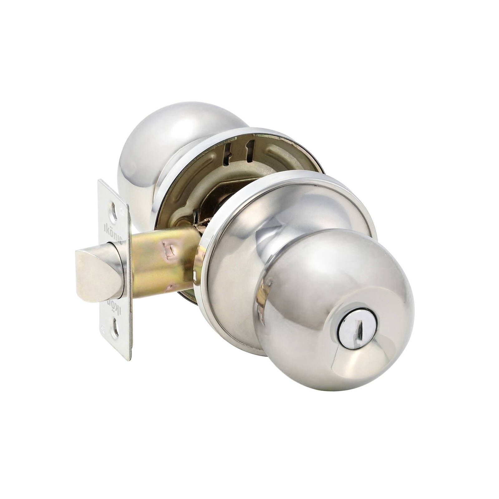 Ikonic Bright Chrome Ruby Privacy Knob Set