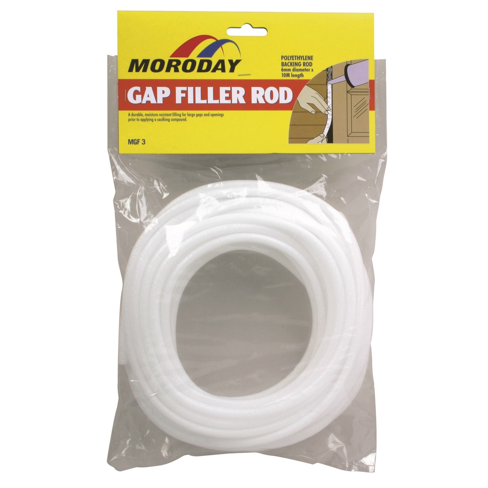 Moroday 6mm x 5m White Gap Filler Rod 2 pcs
