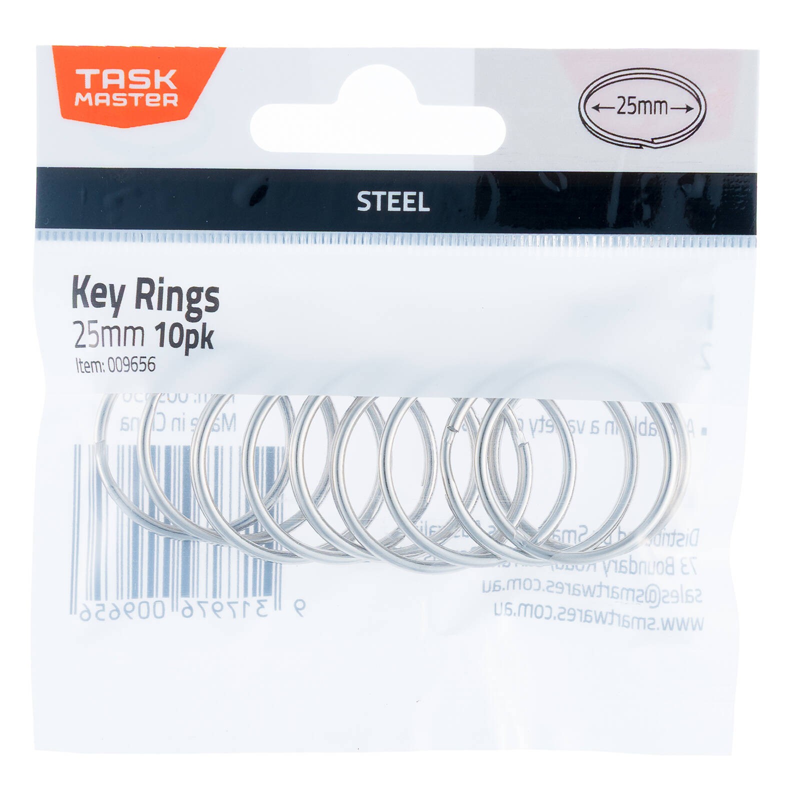Taskmaster 25mm Key Ring 4 pcs