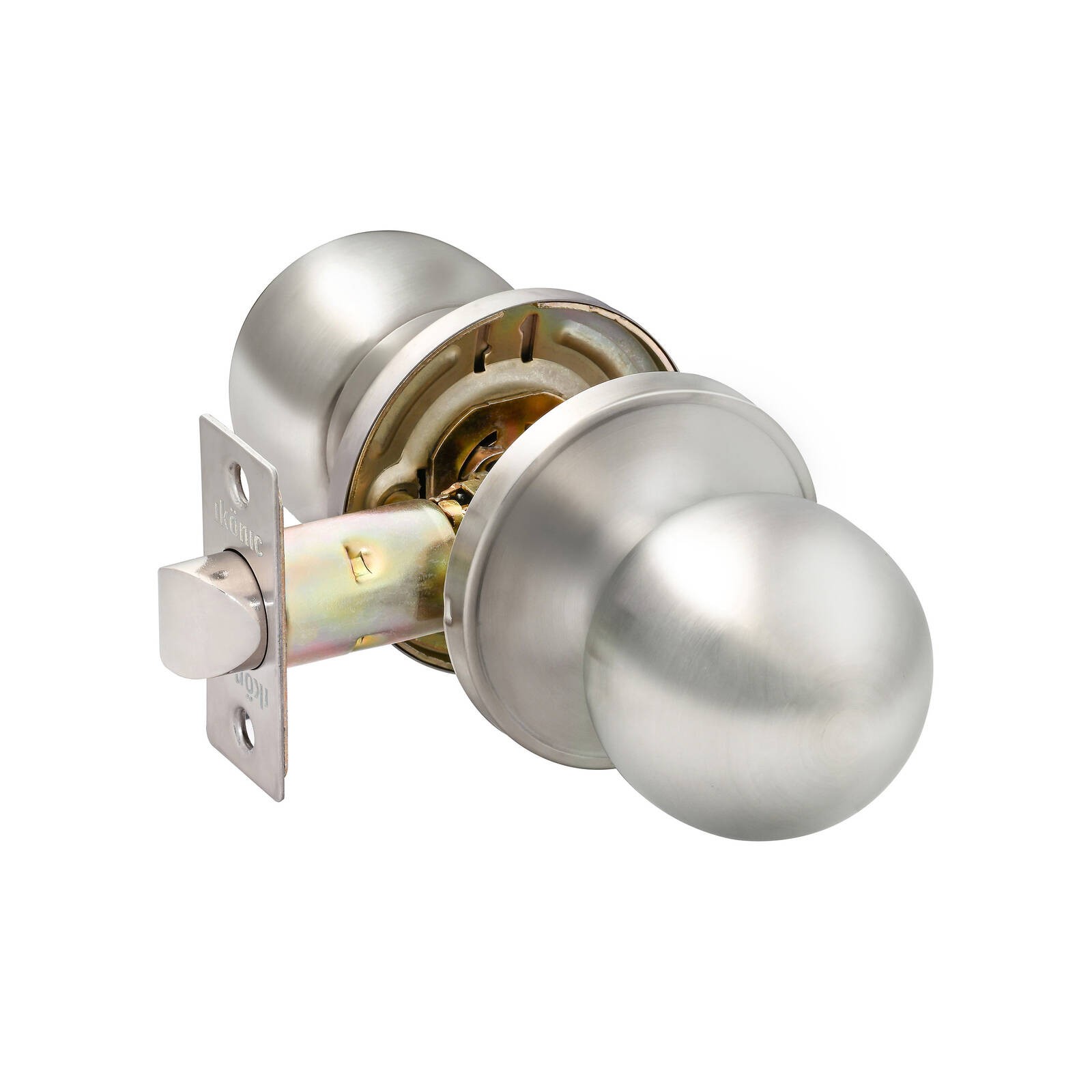 Ikonic Brushed Nickel Ruby Passage Knob Set