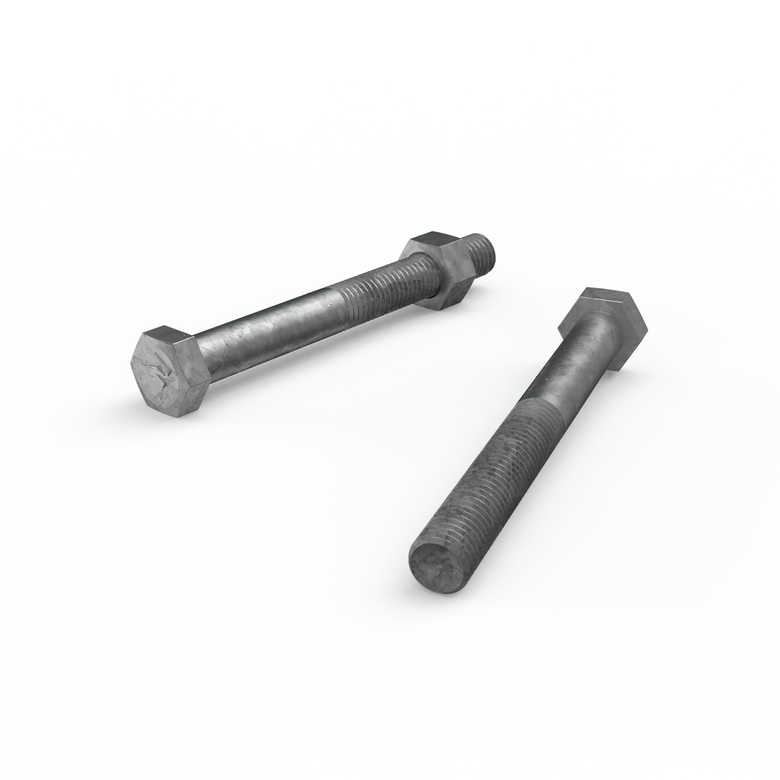 ZENITH M12 x 110mm Hot Dip Galvanised Hex Head Bolts and Nuts 4 pcs