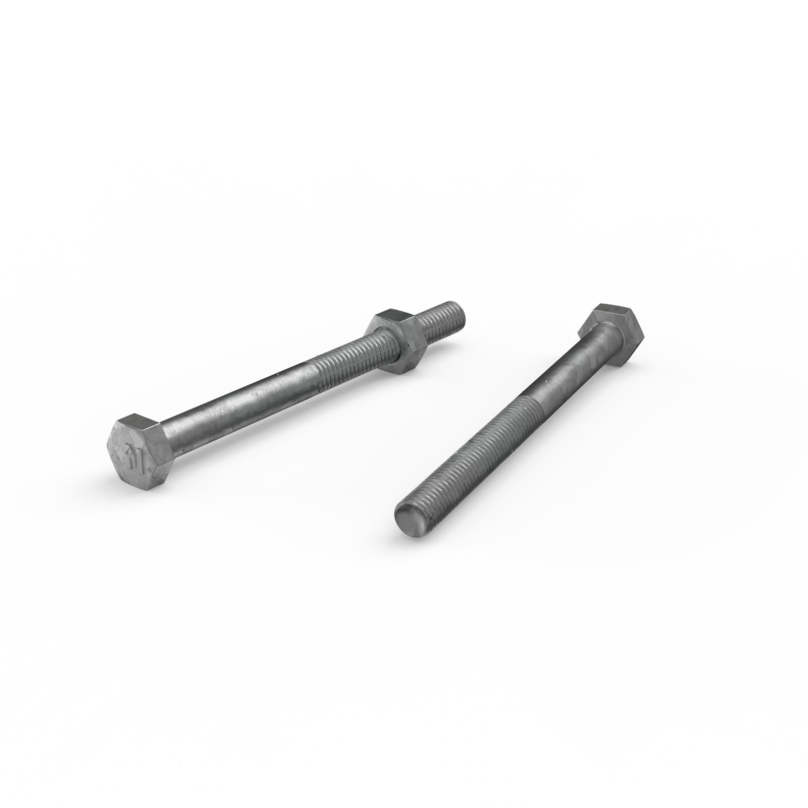 ZENITH M6 x 75mm Hot Dip Galvanised Hex Head Bolts and Nuts 10 pcs