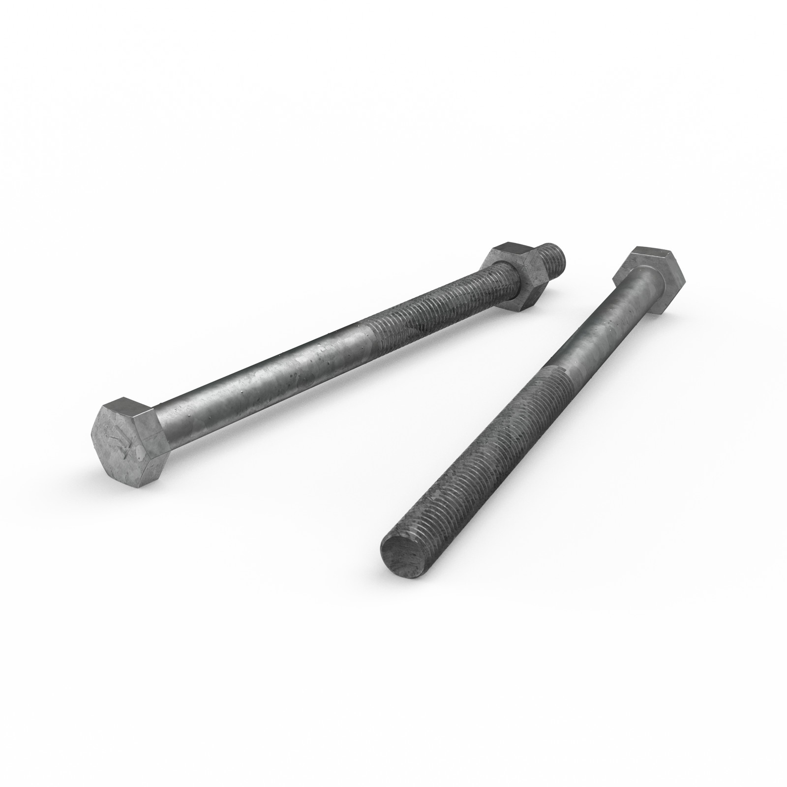 ZENITH M10 x 150mm Hot Dip Galvanised Hex Head Bolts and Nuts 4 pcs