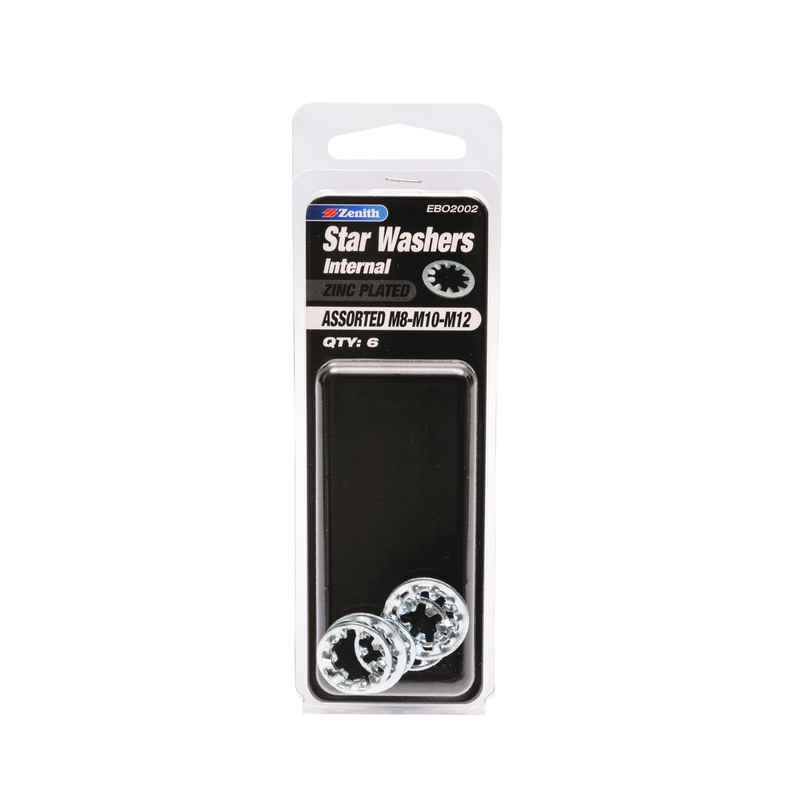 Zenith M8-M12 Zinc Plated Assorted Internal Star Washer 2 pcs