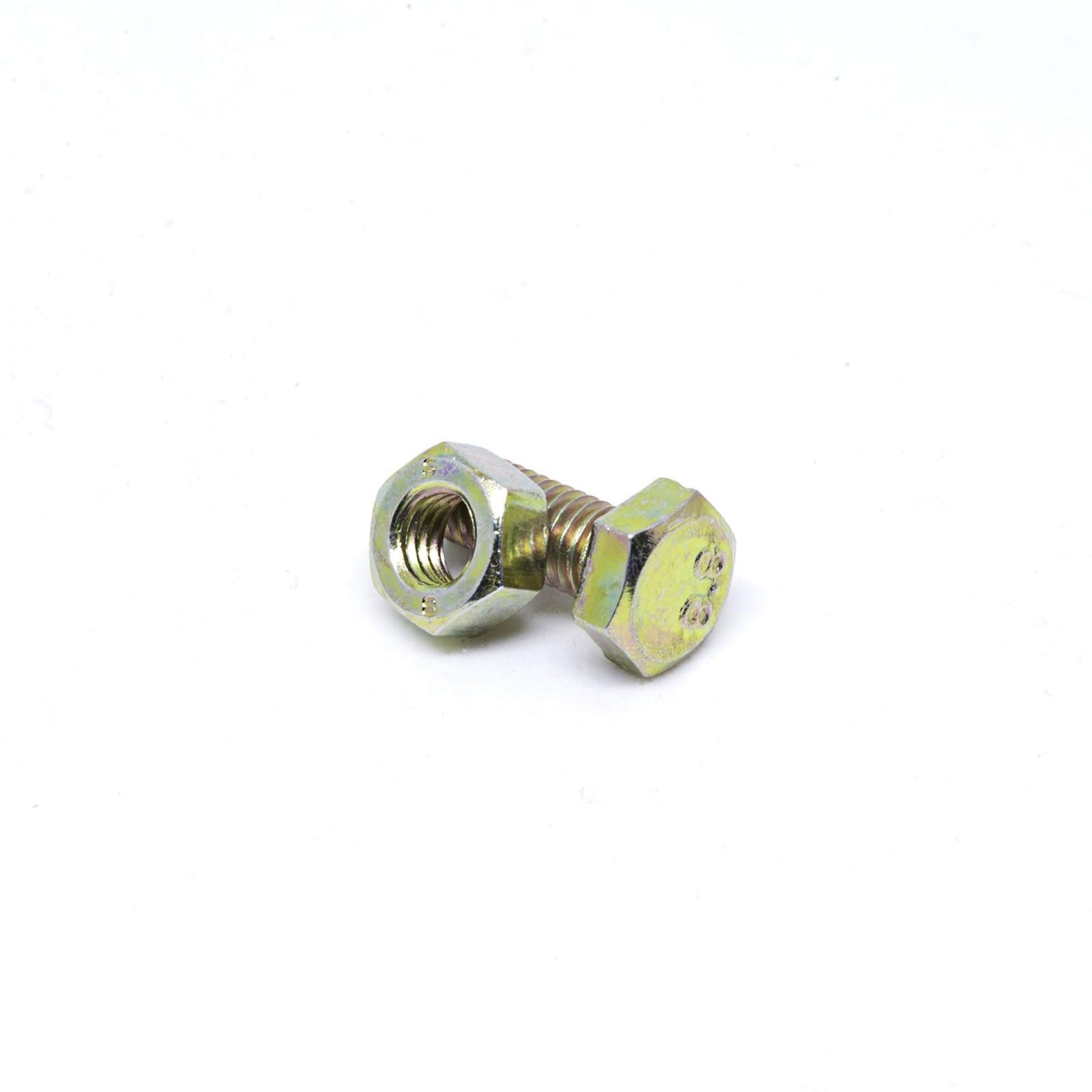 Pinnacle M10 x 20mm Yellow Zinc Hi Tensile Hex Bolt And Nut 2 pcs