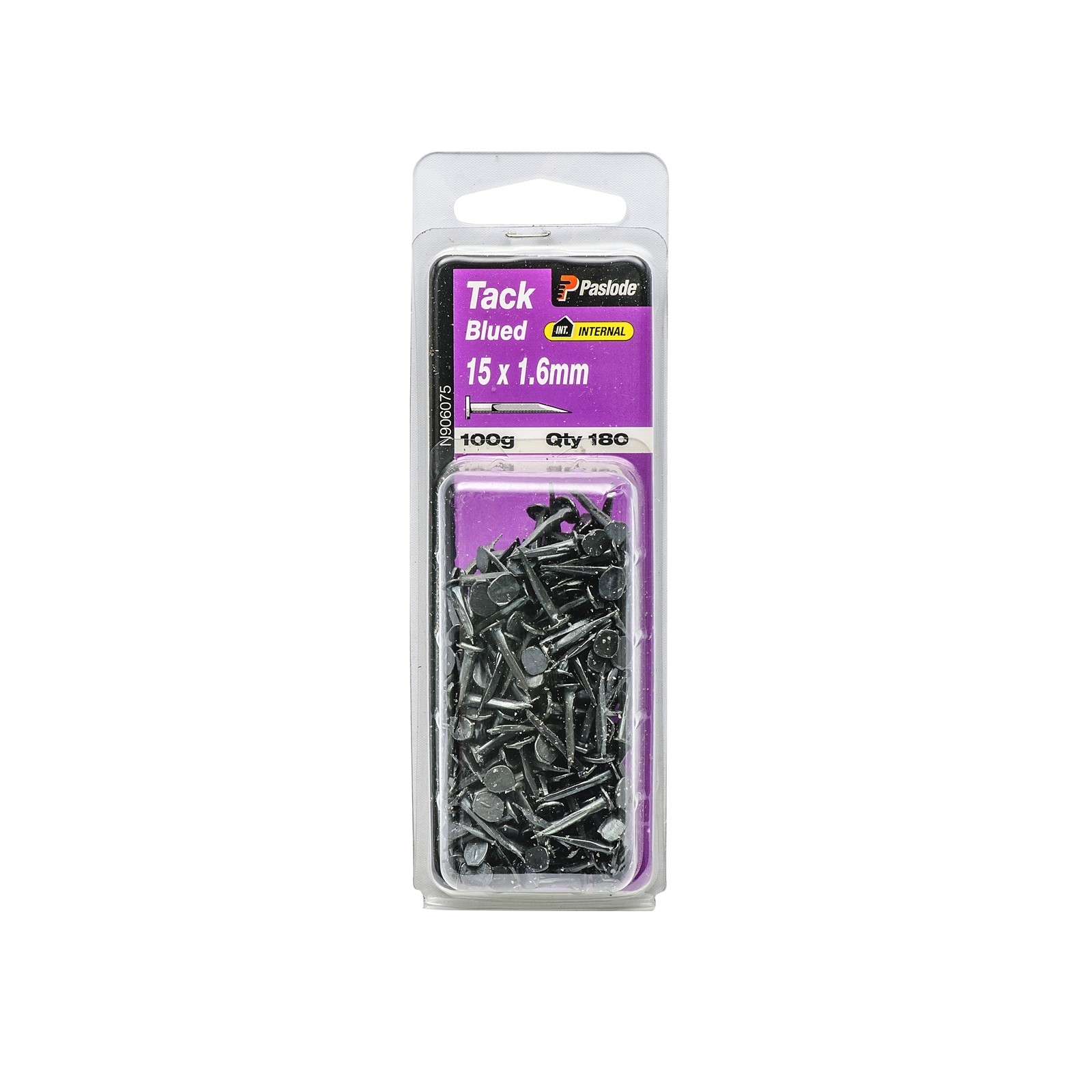 Paslode 15 x 1.6mm 100g Blued Tack - 180 pieces