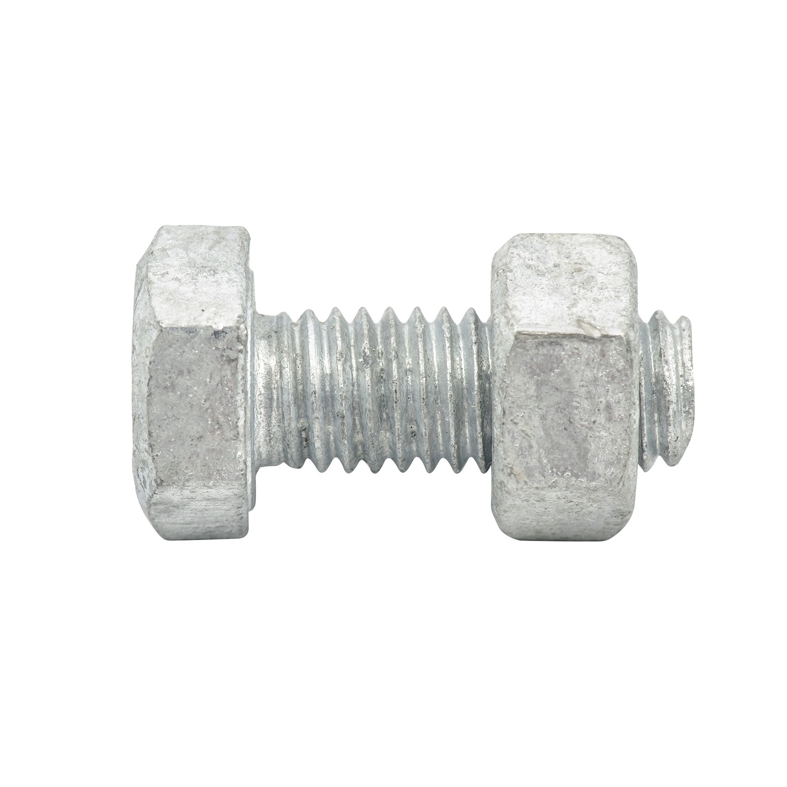 Zenith M8 x 20mm Hot Dipped Galvanised Hex Head Bolt And Nut 10 pcs