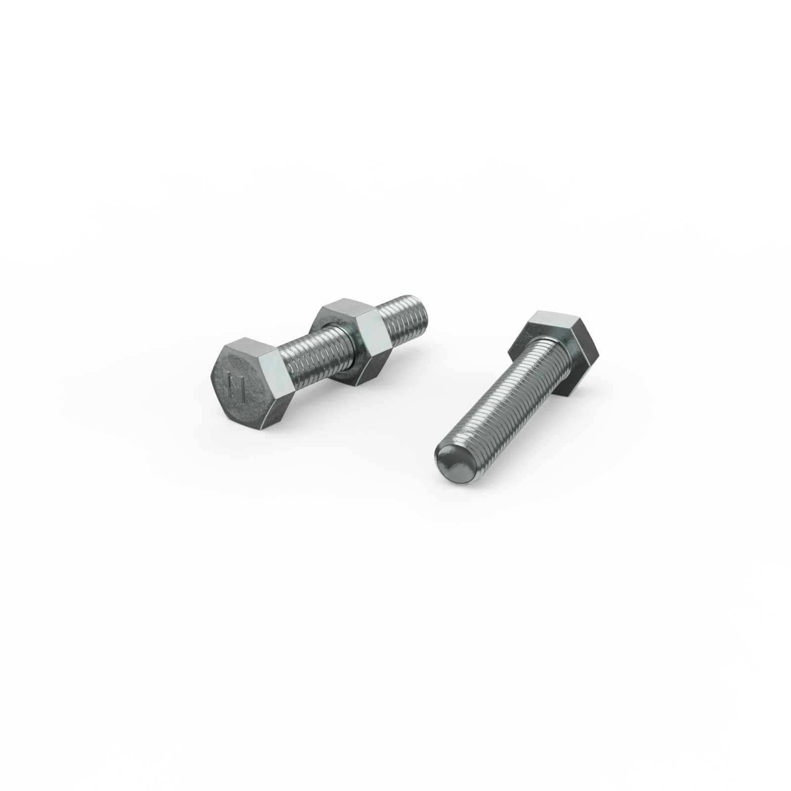 ZENITH M8 x 40mm Zinc Plated Hex Head Bolts and Nuts 10 pcs