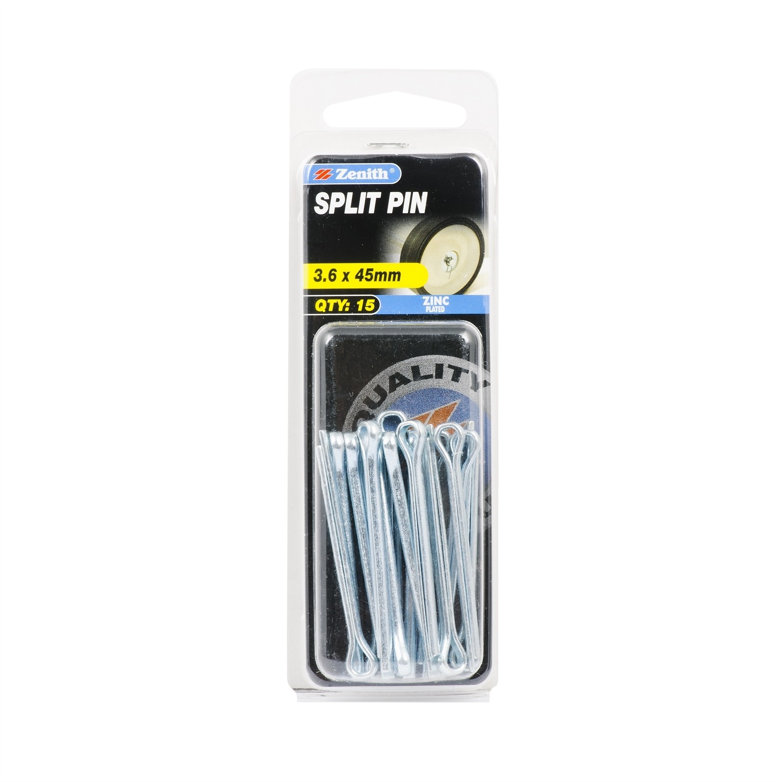 Zenith 3.6 x 45mm Zinc Plated Split Pins 2 pcs