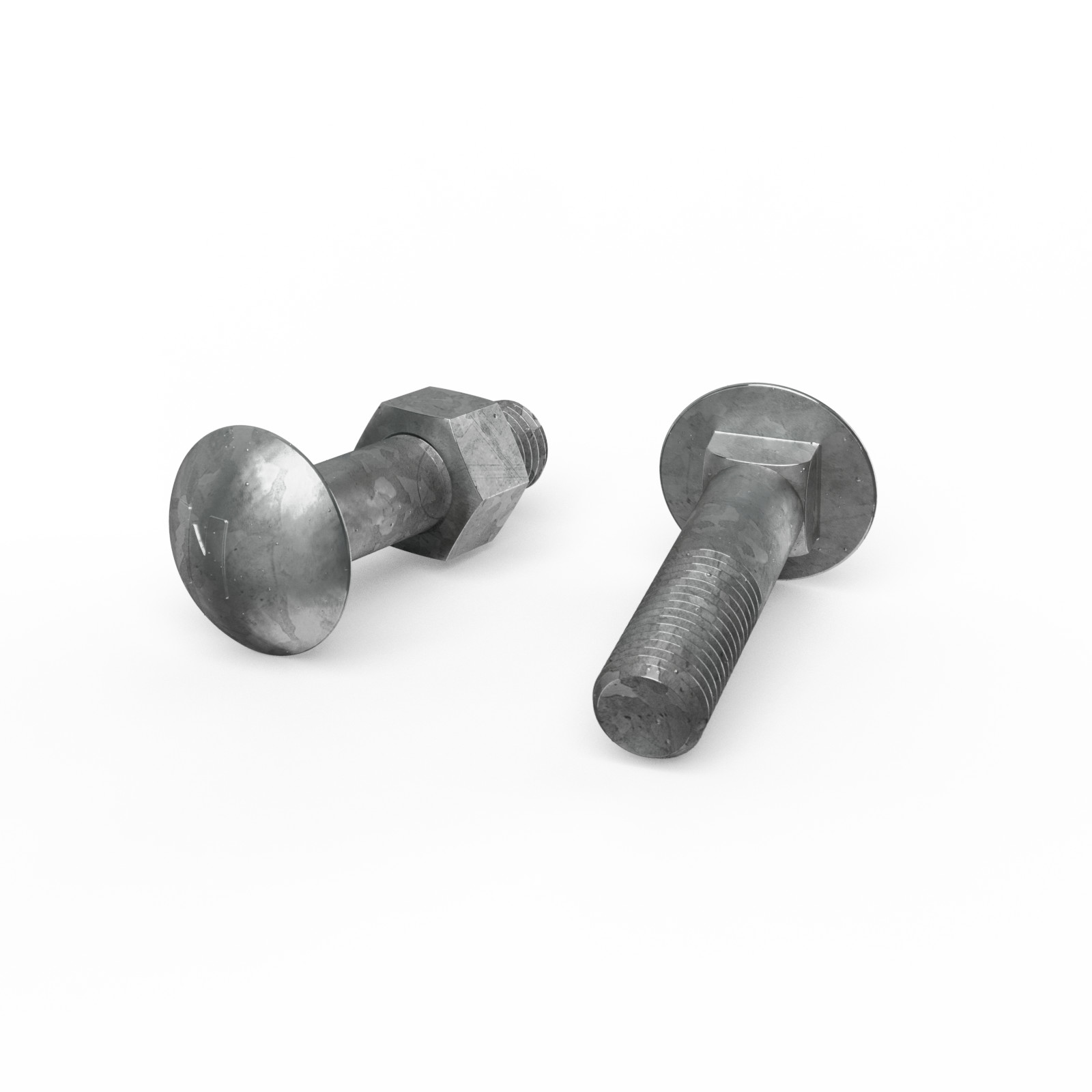 ZENITH M16 x 65mm Hot Dip Galvanised Cup Head Bolts & Nuts 2 pcs
