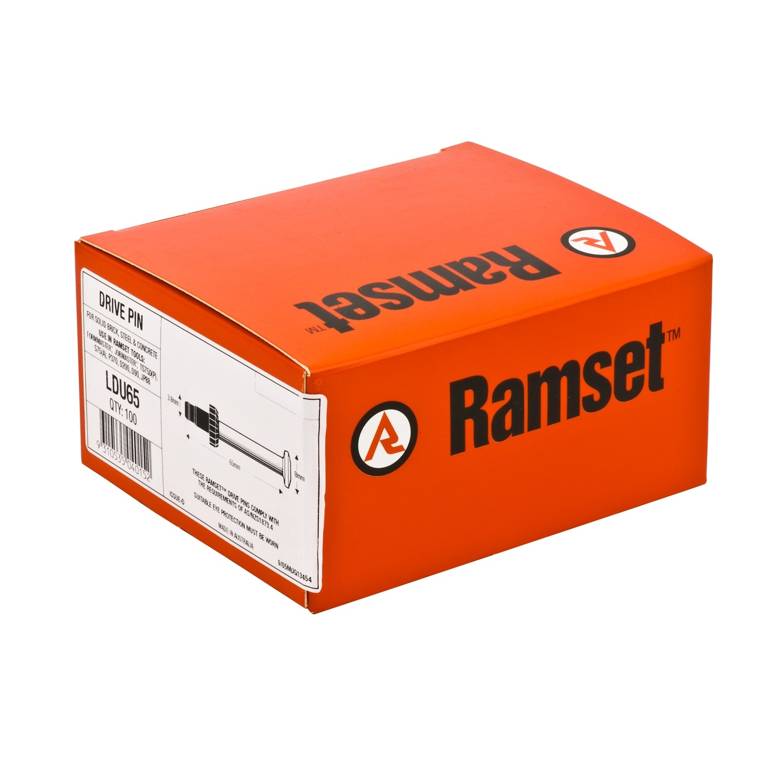 Ramset 3.8 x 65mm Nail Gun Drive Pin - 100 pieces